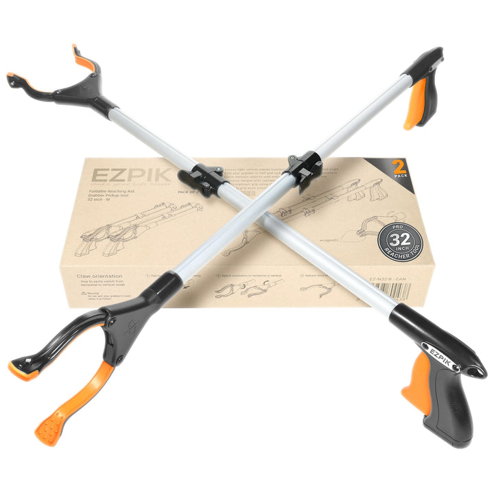 EZPIK 2 x 80 cm Greifer für Senioren mit Magnet-Greifarm, Robuste Greifzangen für Menschen mit Behin