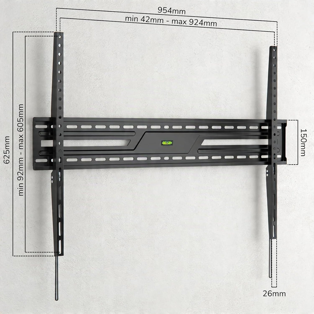 Superior Electronics - Feste TV-Wandhalterung für Fernseher von 60„ bis 100“ (Extra Slim) - VESA-kom