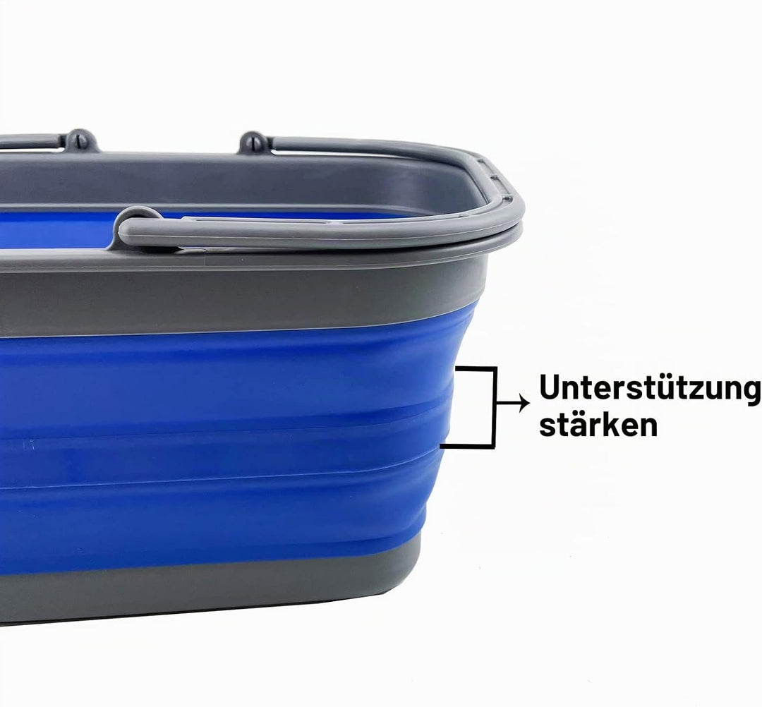 SAMMART 12L zusammenklappbare Wanne mit Griff – Tragbarer Outdoor-Picknickkorb/Krater – Faltbare Ein