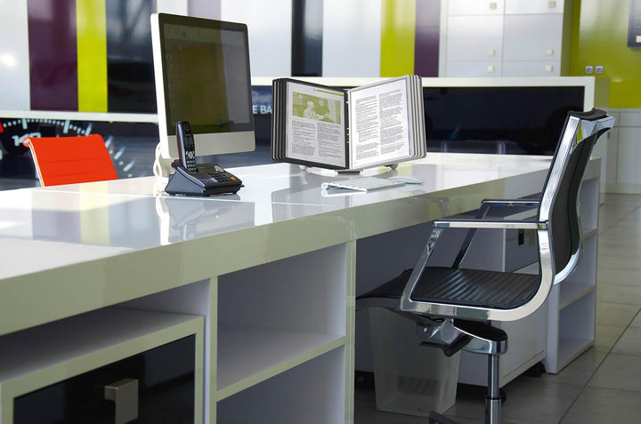 Durable Sichttafelsystem Sherpa Table mit 10 Sichttafeln, 1 Stück, schwarz/grau, 563222 Tisch 10 Taf