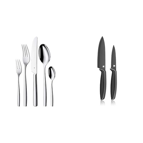 WMF Palma Edelstahl Besteck Set,30 teilig,spülmaschinenfest & Touch Messerset 2-teilig, Küchenmesser