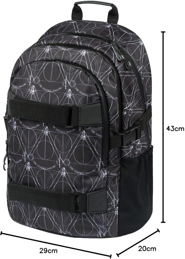Baagl Schulrucksack Set Jungen Mädchen 3 Teilig, Schultasche ab 3. Klasse, Grundschule Ranzen mit Br