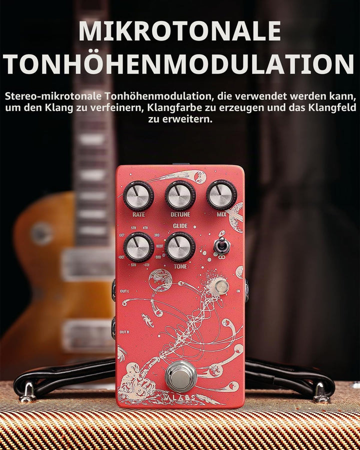 ALABS ORBITAL Pitch Shifter Pedals Für E Guitar,Octave Gitarren Pedal mit 9 Shift Types Effektgerät