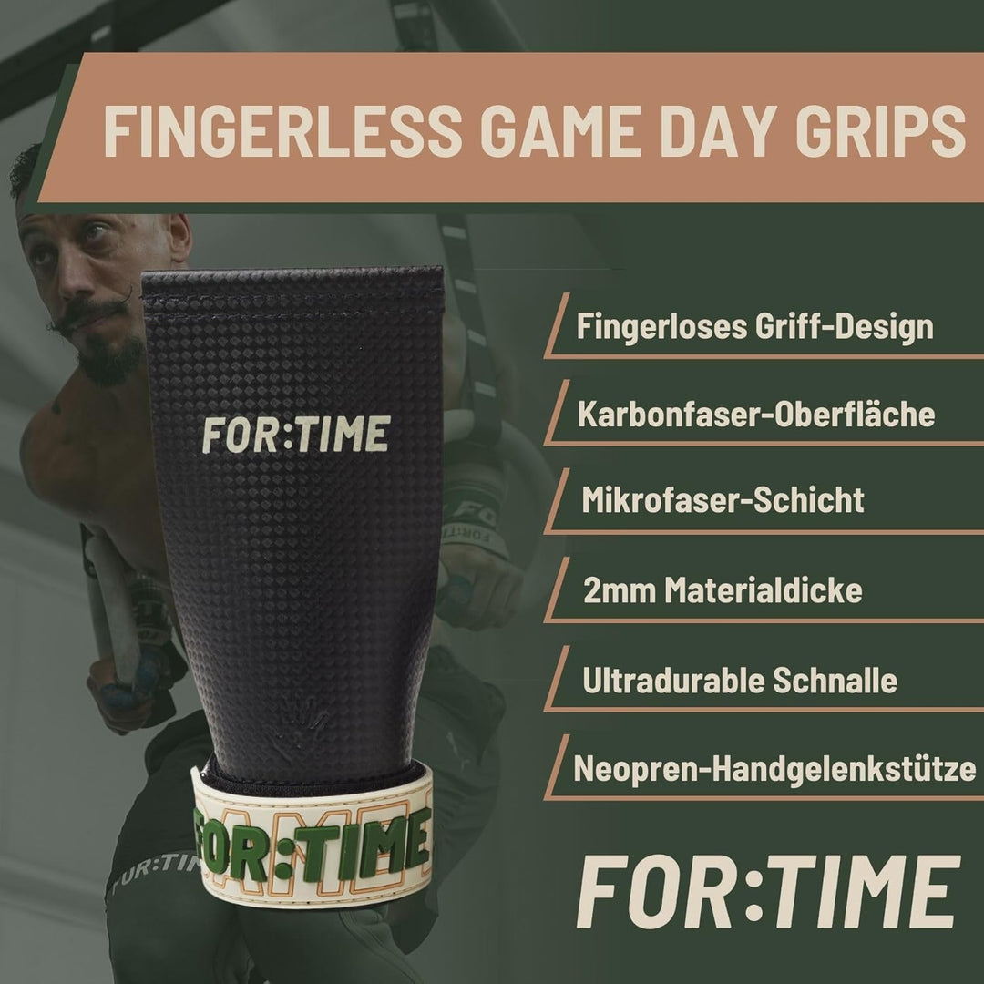 FOR:TIME FITNESS - Handgriffe für Crossfit Gymnastik-Workouts - Ultraklebriger Handschutz mit Handge