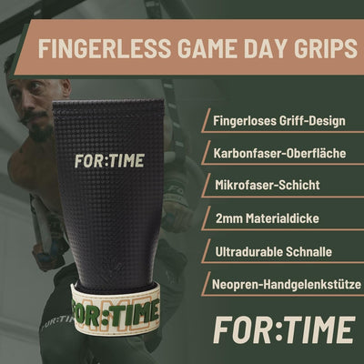 FOR:TIME FITNESS Game Day Grips – Handgriffe für Crossfit- Gymnastik-Workouts – Ultra-klebriger Hand