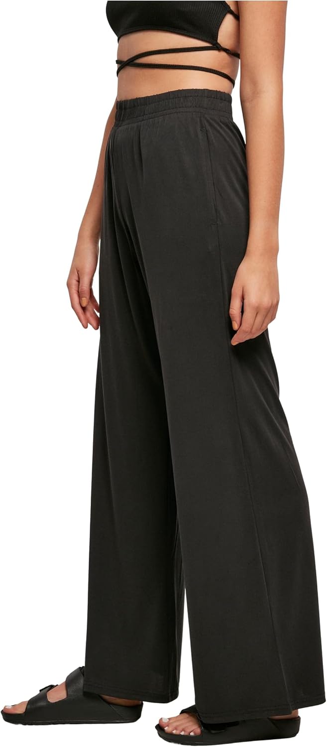Urban Classics Damen Hose Ladies Modal Wide Leg Pants mit weitem Bein, Stoffhose für Frauen in 2 Far