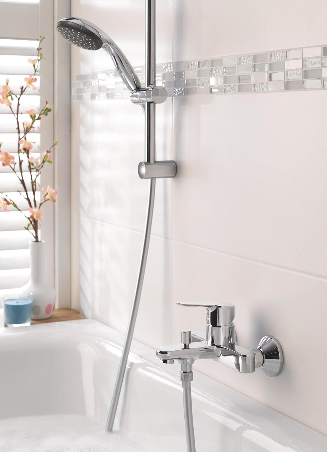 GROHE Vitalio Start 100 - Handbrause (wassersparend, 2 Strahlarten, universale Befestigung, robust),