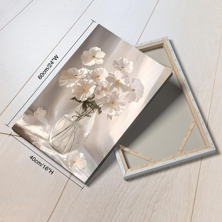 Moderne Mit Rahmen Leinwand Wandbilder, Weisse Blumen Blühen in der Sonne leinwand bilder kunstdruck