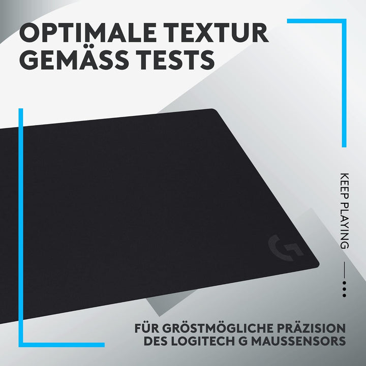 Logitech G G840 Extra Grosses Gaming-Mauspad, optimiert für Gaming-Sensoren, mässige Oberflächenreib
