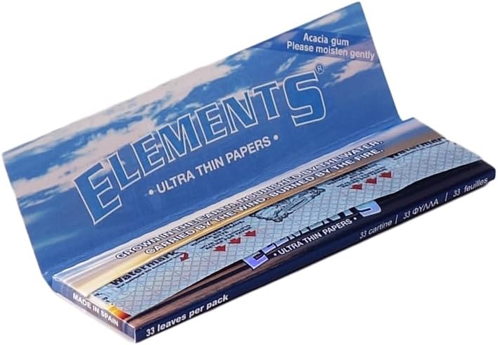 Elements King Size Papers Blättchen aus Reis 5 Boxen (250x Booklets)