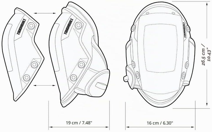 ToughBuilt tou-kp-g201 gelfit Rocker Knie Pad Set