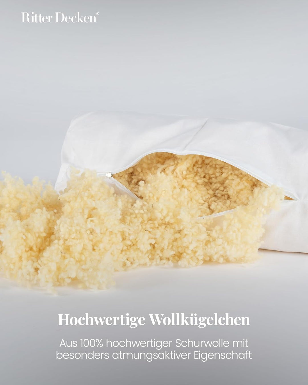 Schurwollkügelchen aus 100 % kbT Schurwolle (19,90 €/kg)Natur. 1kg, geeignet als Füllmaterial für Ki