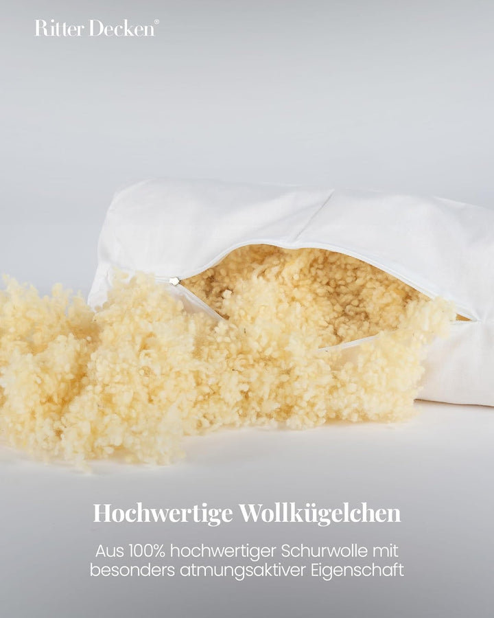 Schurwollkügelchen aus 100 % kbT Schurwolle (19,90 €/kg)Natur. 1kg, geeignet als Füllmaterial für Ki