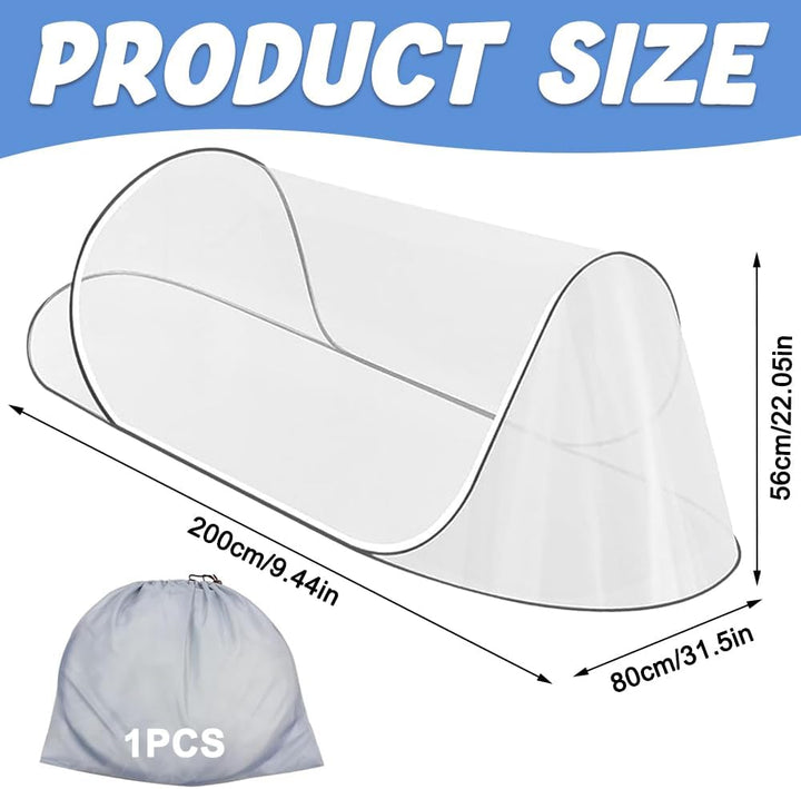 Moskitonetz Pop Up 200 x 80 x 56 cm, Faltbares Pop Up Moskitonetz Reise POP Up, Tragbares Campingzel