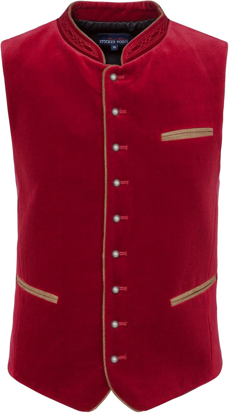 Stockerpoint Herren Weste Ricardo Trachtenweste 50 Rot (Dunkelrot), 50 Rot (Dunkelrot)