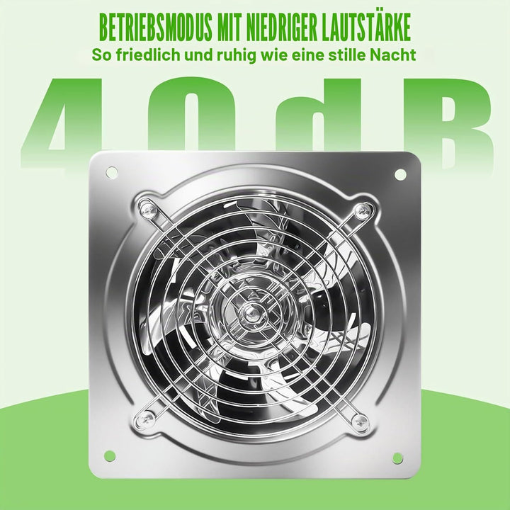 Aicharynic Abluftventilator 150mm mit Rückstauklappe, 525m³/h Wandventilator leise mit EU-Stecker –