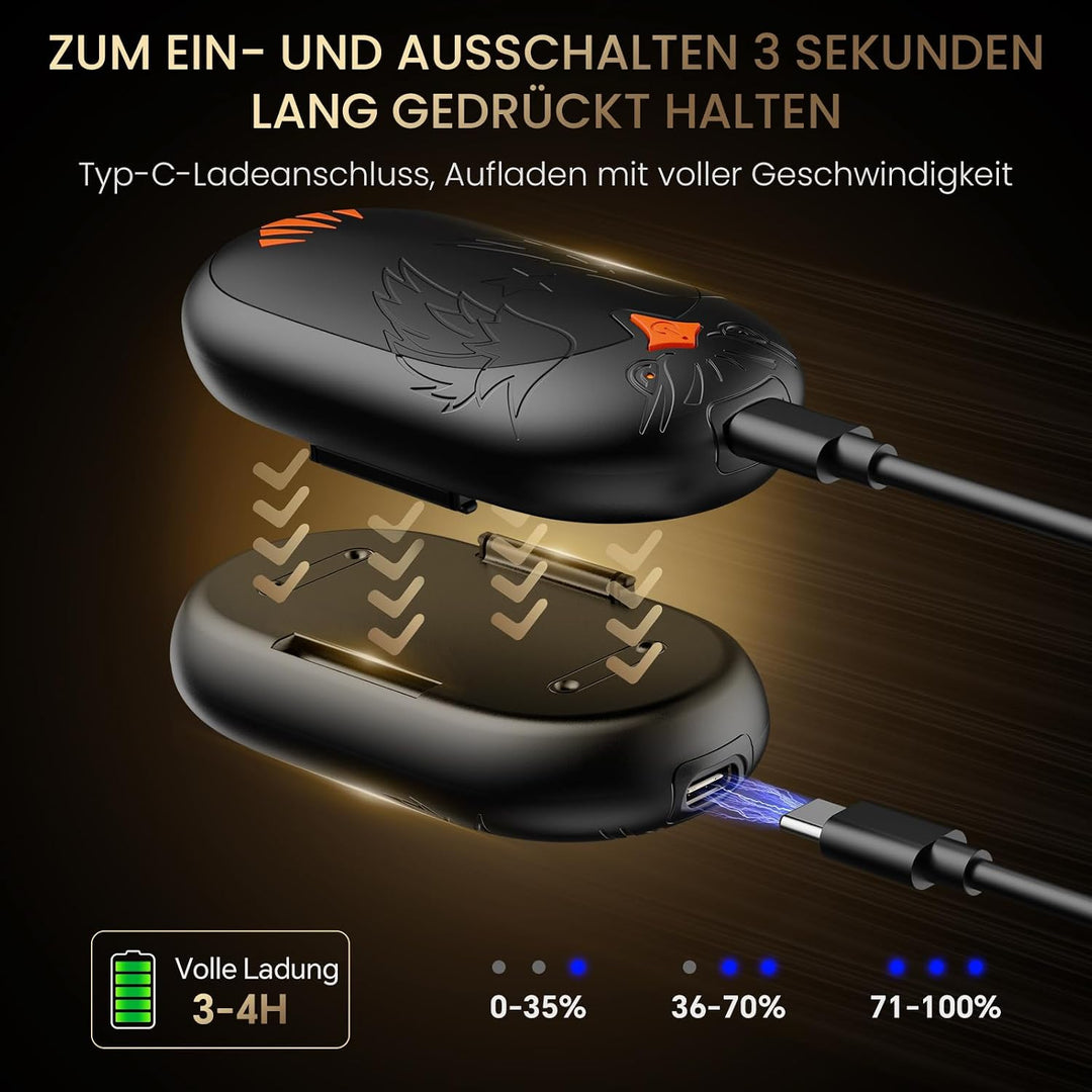 Handwärmer Wiederaufladbar 2 Pack, Elektrische Tragbare Taschenwärmer 2 in 1 Handwärmer mit 3 Heizmo