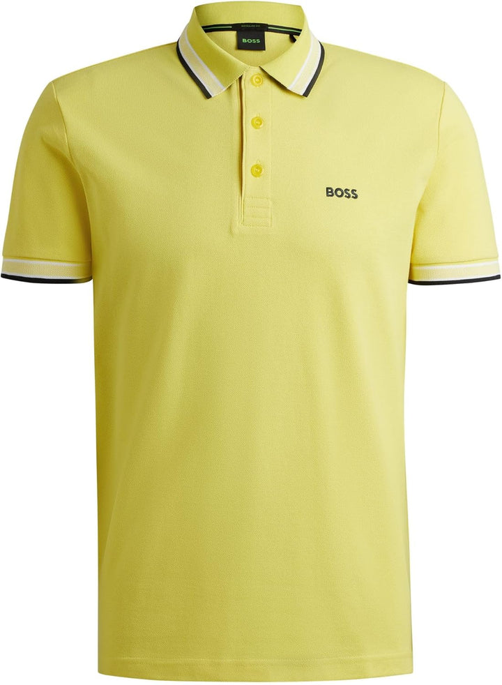 BOSS Herren Paddy Polo S Bright Yellow730, S Bright Yellow730