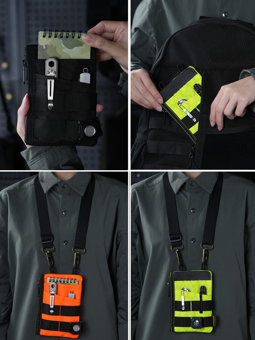 VIPERADE VE18N X-Pac EDC Tasche Werkzeug Organizer, multifunktionale kleine Werkzeugtasche mit 6 Tas