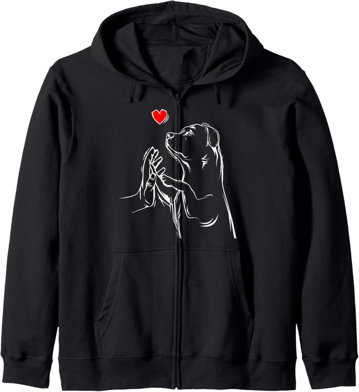 Rottweiler Liebe Lustig Hunde Frauchen Damen Kapuzenjacke