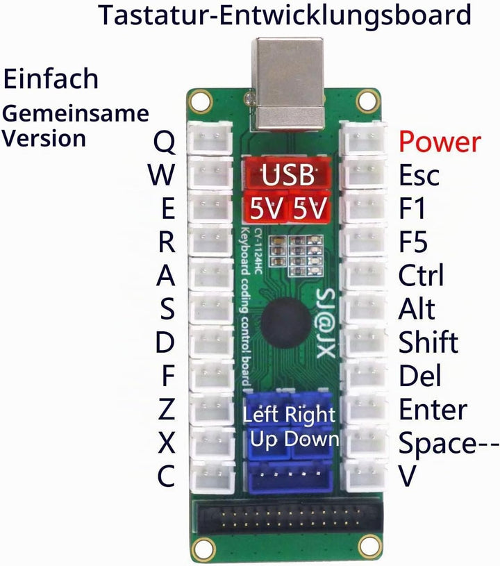 Development Keyboard Encoder Board Game Controller DIY LED Keyboard Development Board Media Music US