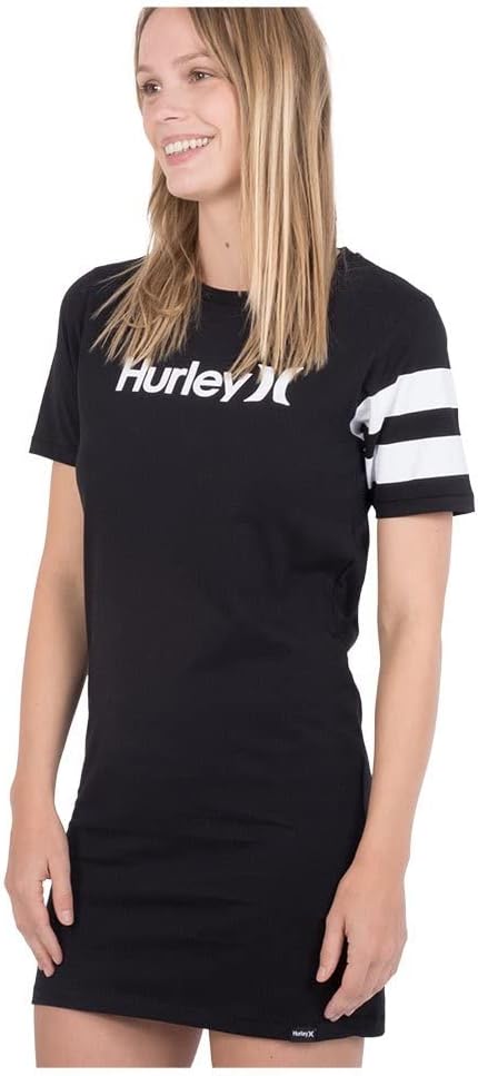Hurley Damen W Oceancare O&o Tee Dress Lässiges Kleid S Schwarz, S Schwarz