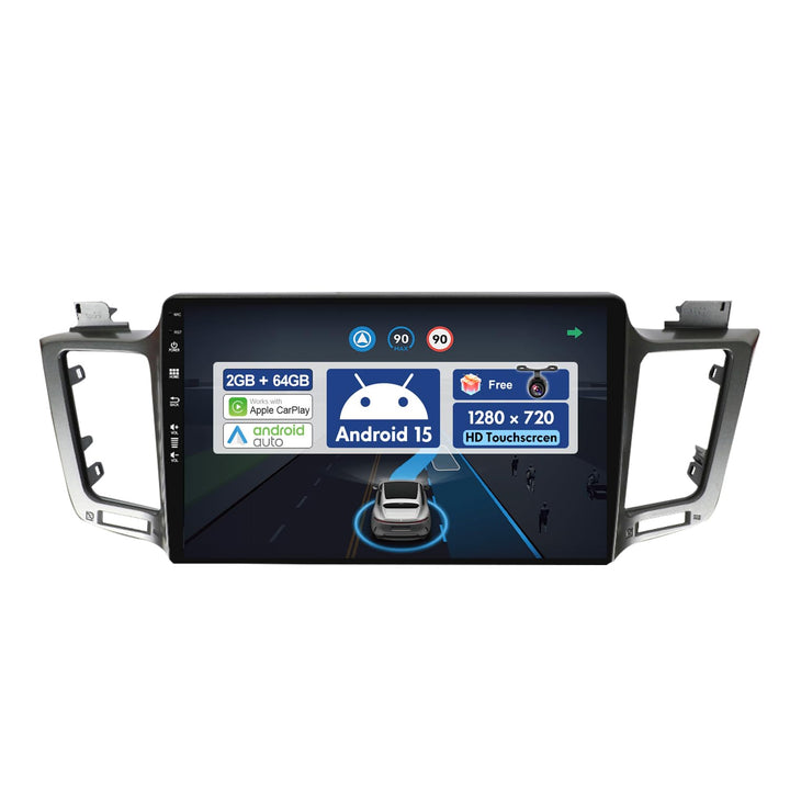 2G+64G - 10.1 Zoll Autoradio für Toyota RAV4 2013-2018 GPS Navigation - Wireless CarPlay Android Aut