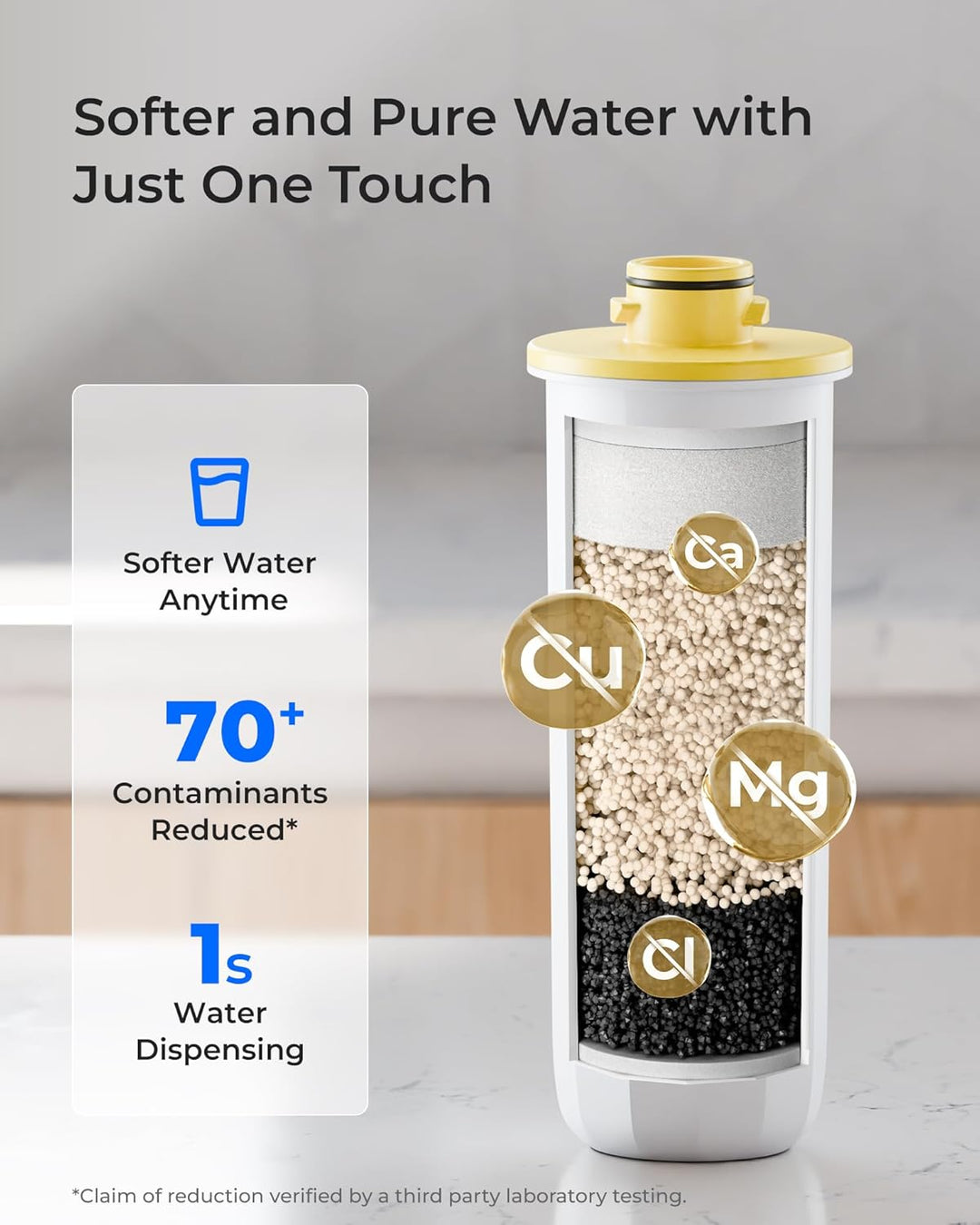 Waterdrop WD-EWFLY Ersatzfilter für Waterdrop Wiederaufladbarer Wasserenthärter Dispenser, WD-ED11W,