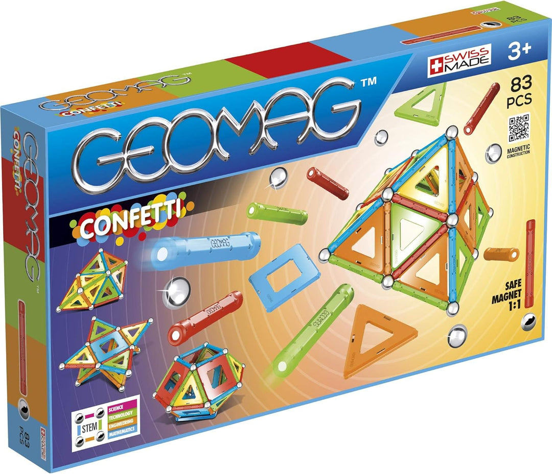 Geomag, Classic Confetti, 356, Magnetkonstruktionen und Lernspiele, 83-teilig 83 Stück, 83 Stück