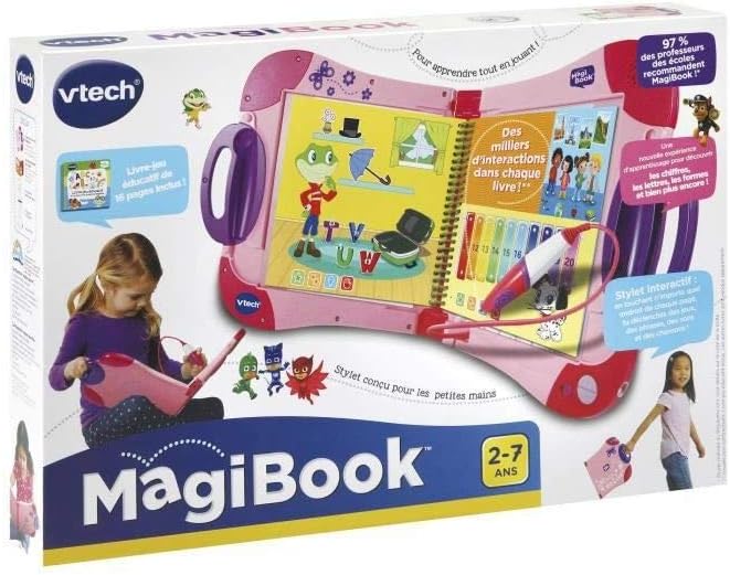 VTech – 602155 – MagiBook Starter Pack, Rosa (französischsprachig), Rosa