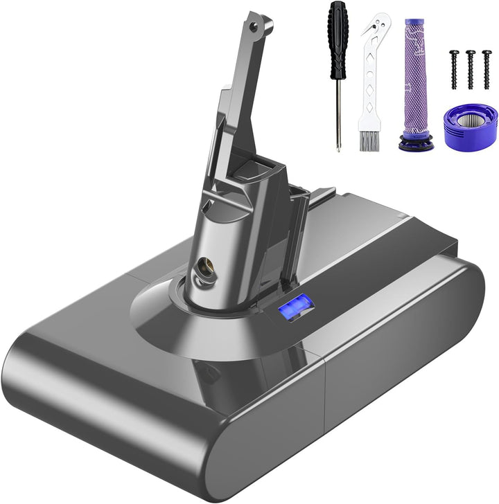 V8 6000mAh Akku, Ersatzakku für Dyson V8 Staubsauger V8 Absolute V8 Animal V8 Fluffy V8 Motorhead (2