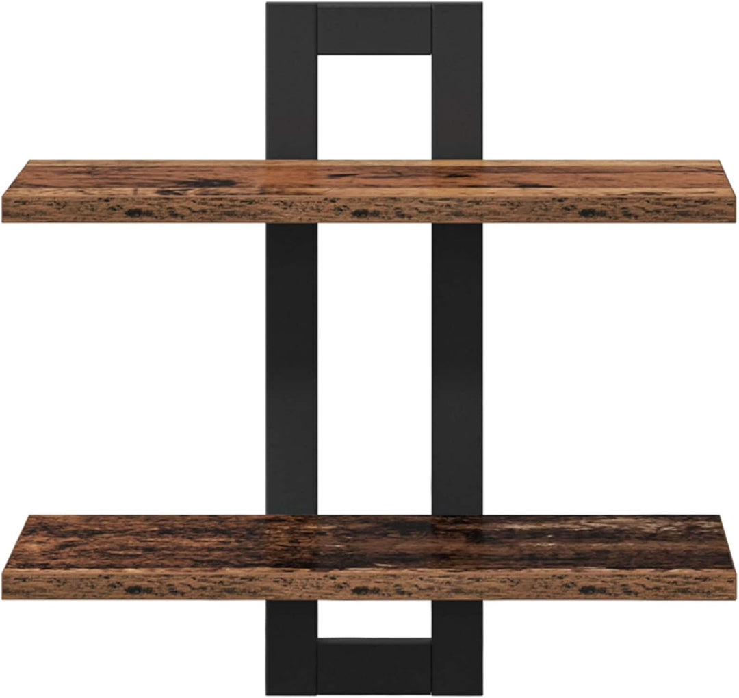 vidaXL Schweberegale Altholz 40 x 15 x 40 cm Holzwerkstoff, Wohnzimmer, Moderne Schwimmregale für pr
