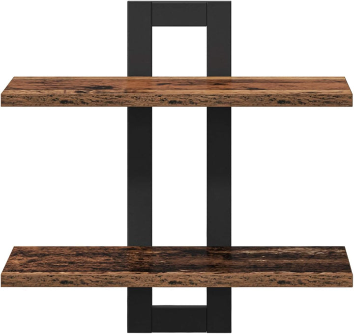 vidaXL Schweberegale Altholz 40 x 15 x 40 cm Holzwerkstoff, Wohnzimmer, Moderne Schwimmregale für pr