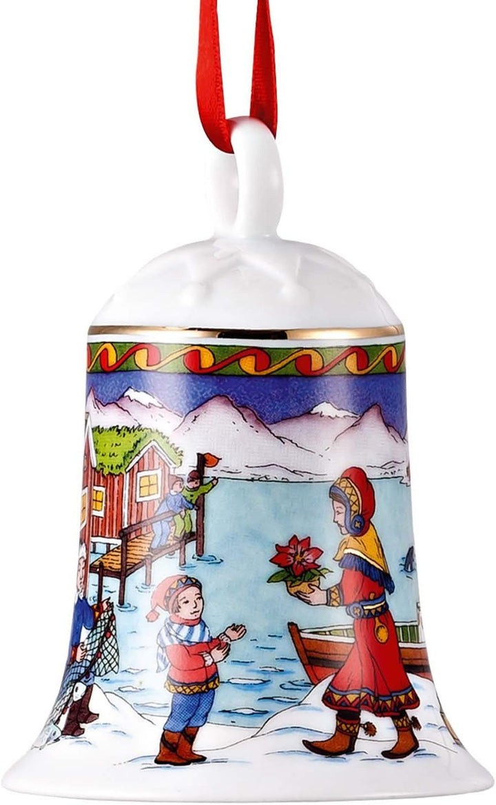 Hutschenreuther 02250-722810-27920 Porzellan-Weihnachtsglocke 2012 "Nordkapp" im Geschenkkarton