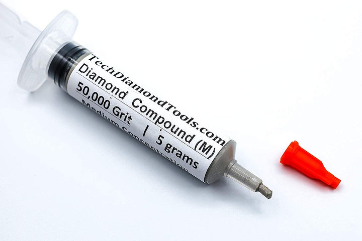 Diamant Lapidary Paste 50.000 Körnung 0/0,5 Mikron – Feinste Finish 5 Gramm Spritze 25% Konzentratio