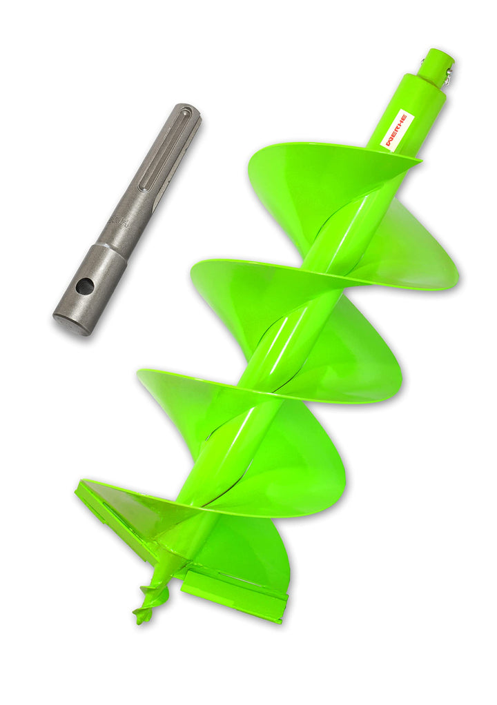 WERHE® Profi Bohrer Starker Stahl, Erdbohrer für bohrmaschine 300 mm Doppel-Welle extrem robust mit