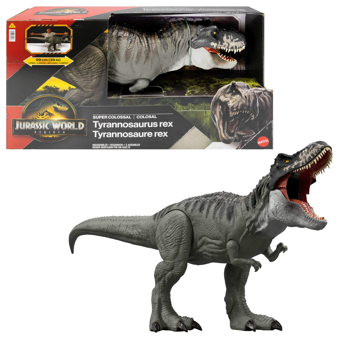 MattelJurassic World: Die Wiedergeburt Riesendino Tyrannosaurus Rex-Actionfigur, T-Rex-Dinosauriersp