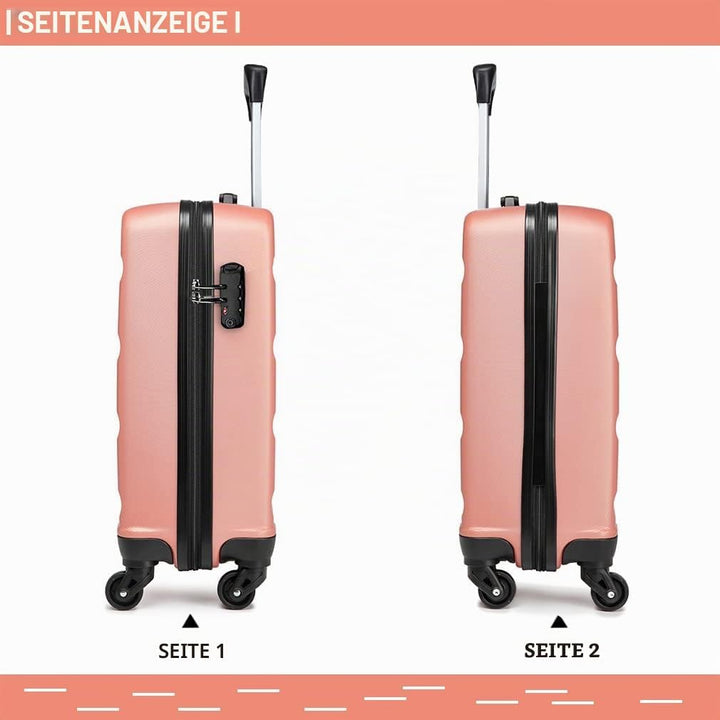 KONO Handgepäck Koffer Hartschale Leicht Reisekoffer mit Rollen und TSA Schloss, Klein Koffer Trolle