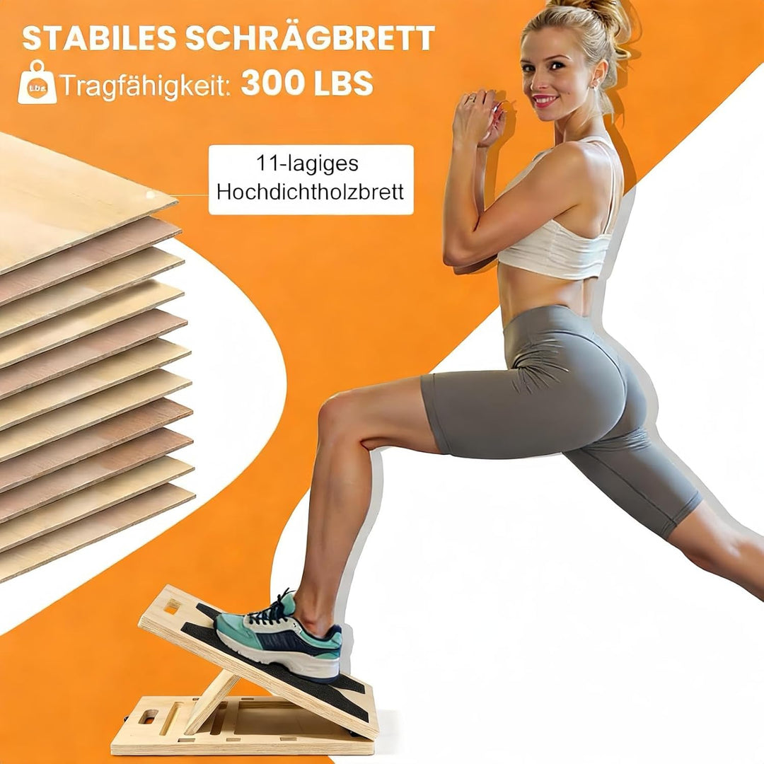 2 in 1 Wadendehner Schrägbrett Balance Board erwachsene aus Holz Gleichgewichtstrainer balanceboards
