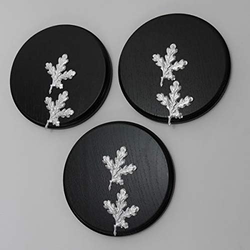 3 x Keilerschilder Keilerbrett Gewaffbrett Trophäenschild rund dunkel AF 15 cm mit 6 Stück Aluminium