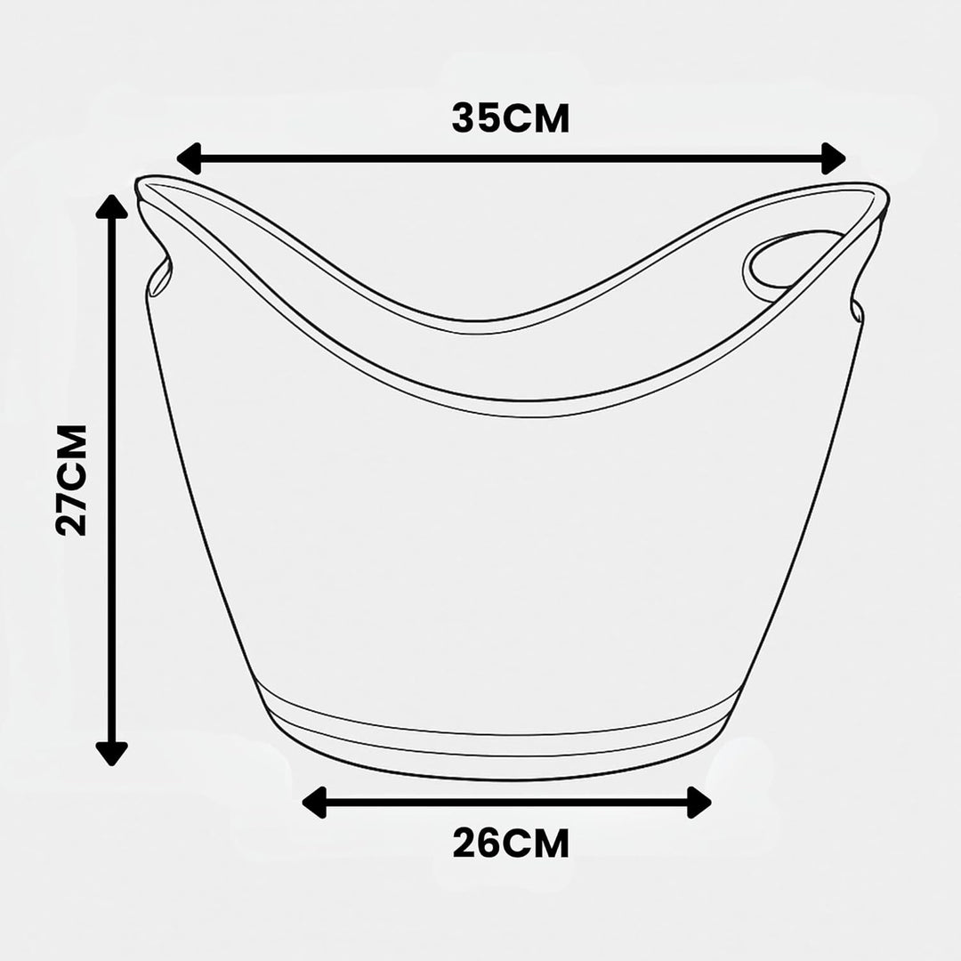 Vin Bouquet FIE 007 - Schwarzer Eiskübel für 6 Flaschen, Zentimeter, Schwarz 6 Flaschen Schwarz, 6 F