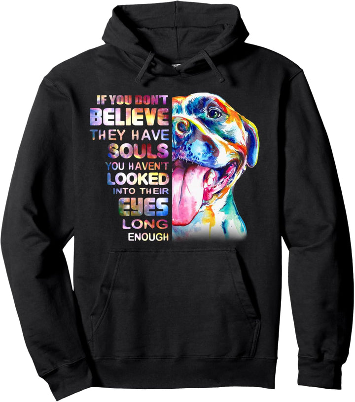 Liebe Pitbull ich glaube Seele Pitbull im Augen-Hundet-shirt Pullover Hoodie