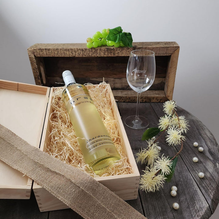 Geschenk zum Valentinstag – Wein Geschenksets – Weinglas mit Gravur 370ml – Geburtstagsgeschenke – G