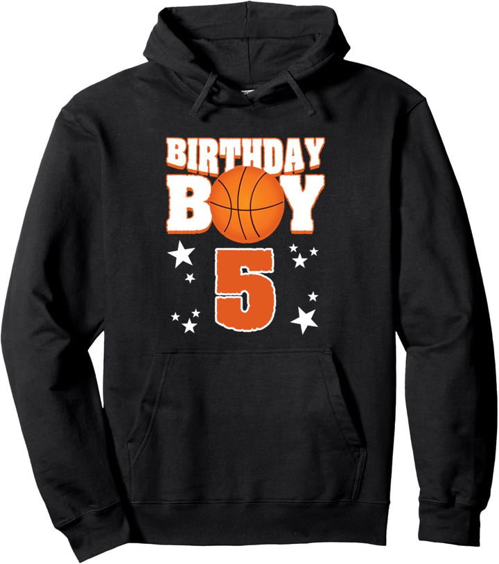 Birthday Boy 5. Geburtstag Basketball Mitgebsel Pullover Hoodie