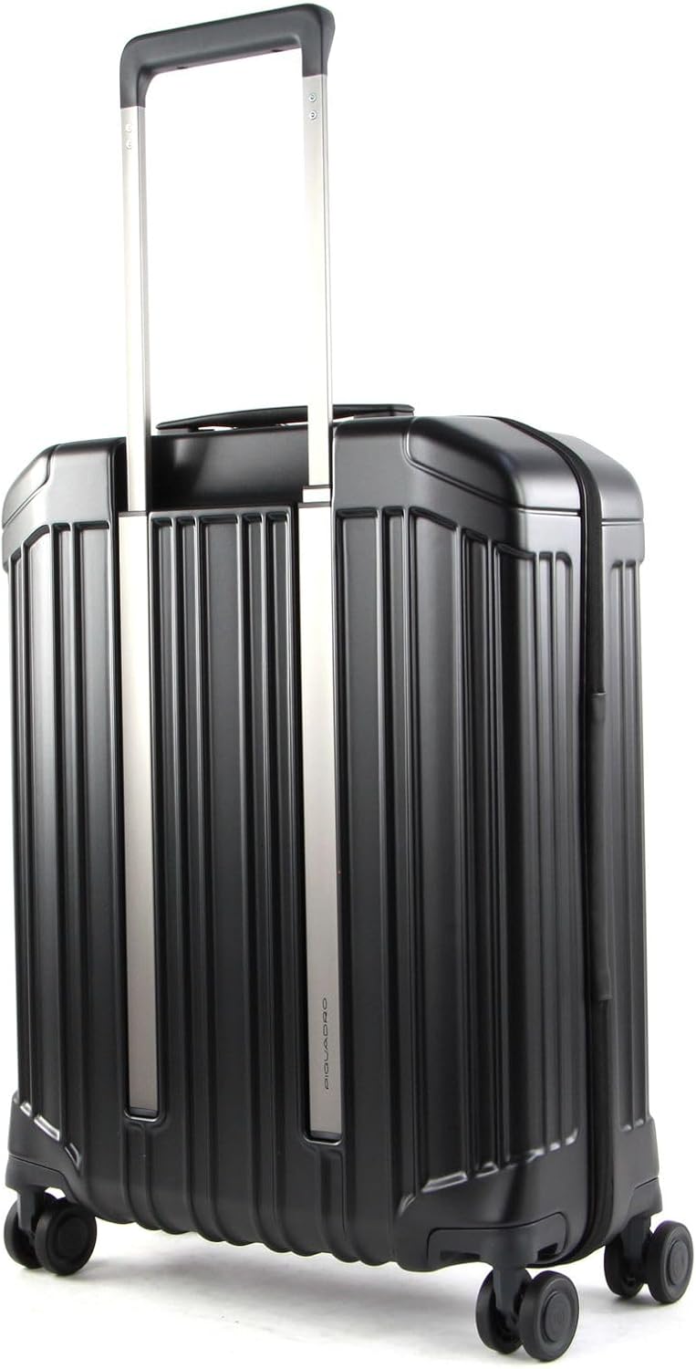 Piquadro PQ-Light - Ultra Slim 4-Rollen-Kabinentrolley 55 cm Schwarz, Schwarz, Schwarz, Schwarz