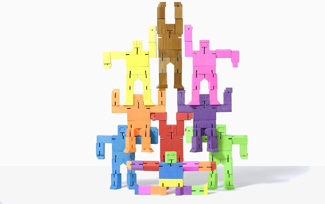 Areaware DWC2V Kleines Cubebot Holzspielzeug, violett