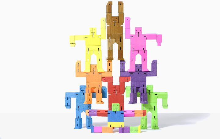 Areaware DWC2V Kleines Cubebot Holzspielzeug, violett