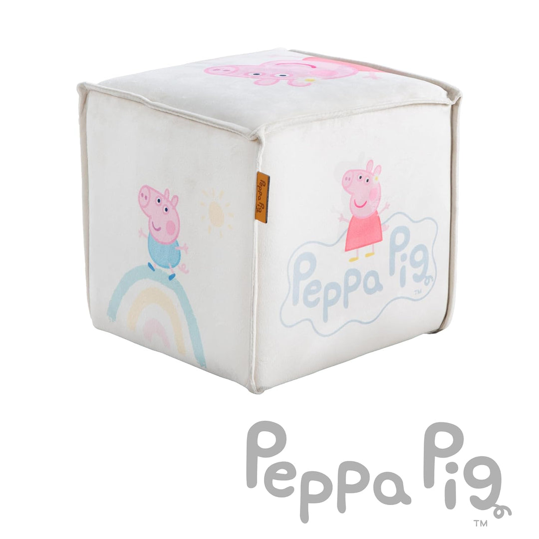 roba Kinderhocker im Peppa Pig Design - Sitzwürfel für Jungen & Mädchen ab 18 Monaten - Belastbar bi