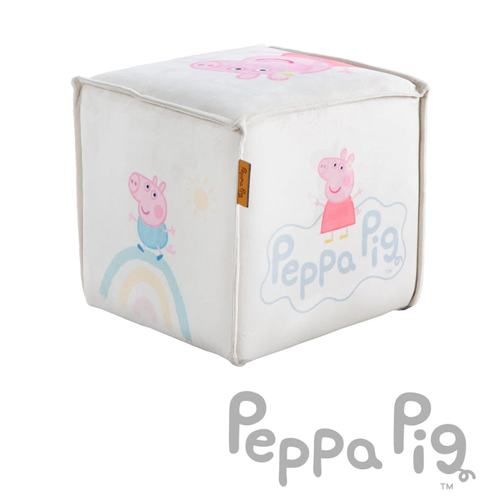 roba Kinderhocker im Peppa Pig Design - Sitzwürfel für Jungen & Mädchen ab 18 Monaten - Belastbar bi