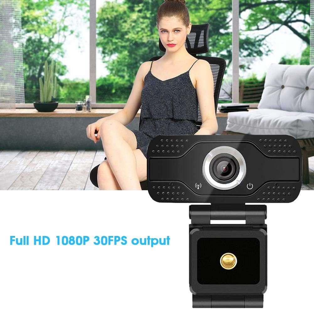 VBESTLIFE Full HD 1080p Webcam mit Mikrofon für Desktop, USB Online Class Computerkamera, Plug & Pla
